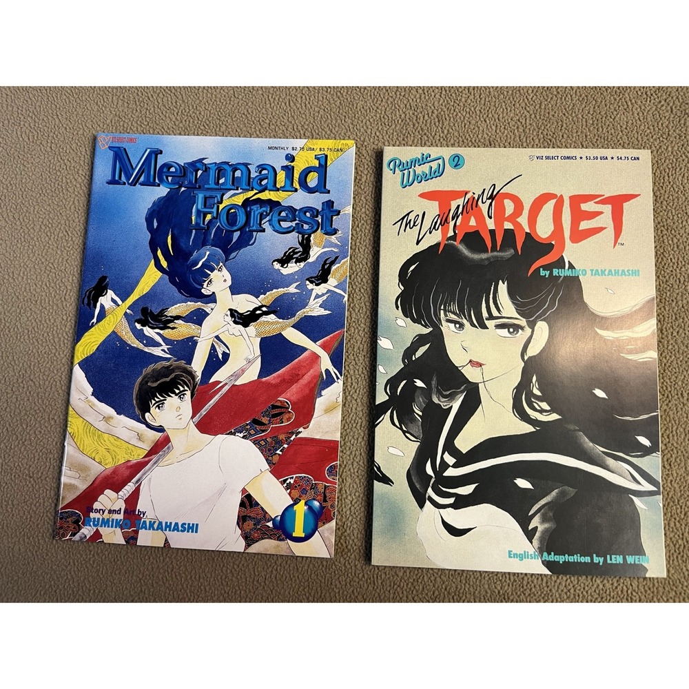 Rumiko‎ Takahashi Mermaid Forest The Laughing Target Viz Select Comics Manga Lot